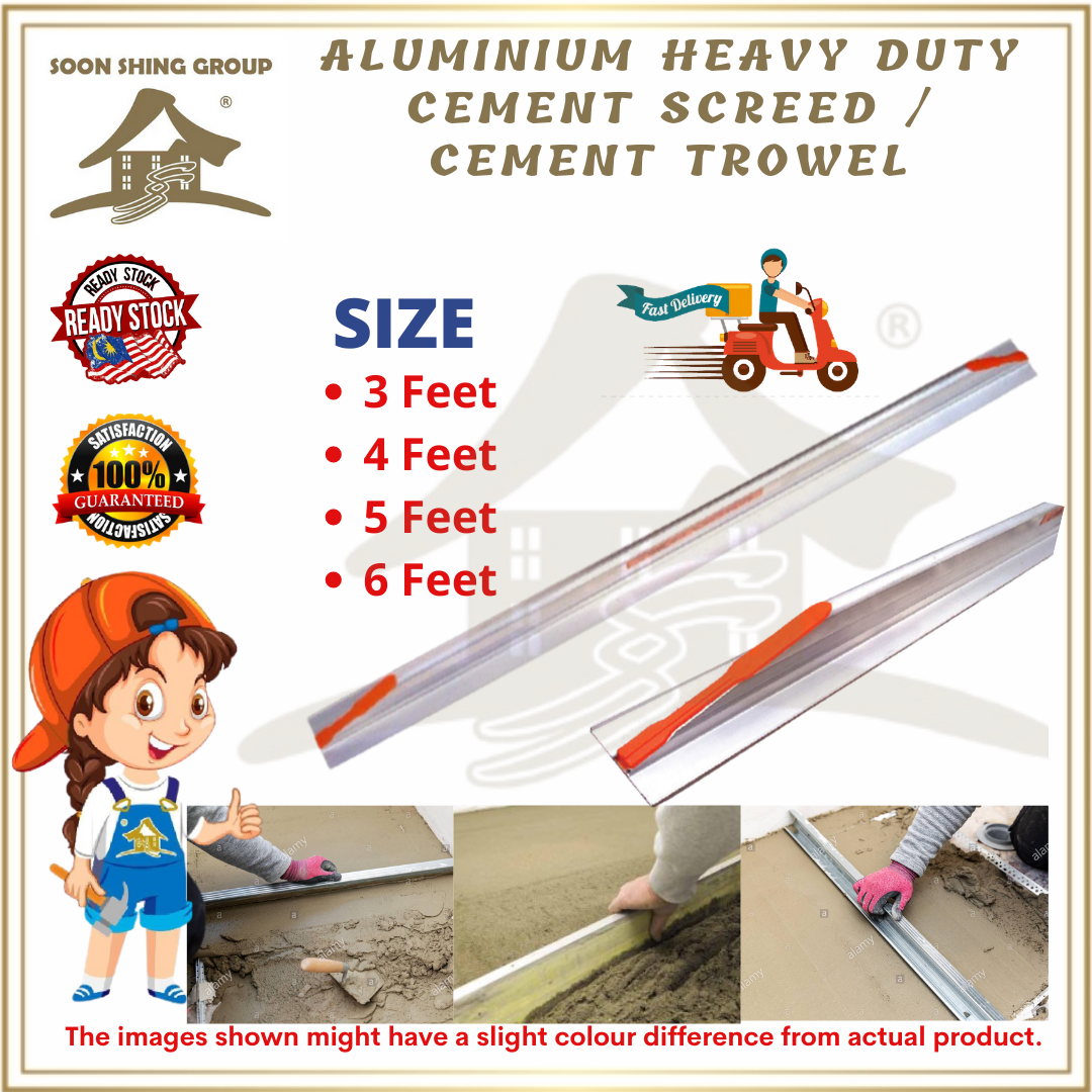 ALUMINIUM HEAVY DUTY CEMENT SCREED / CEMENT TROWEL / CEMENT TROWEL LONG